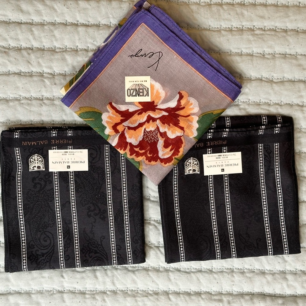 Set of Handkerchiefs - Balmain & Kenzo